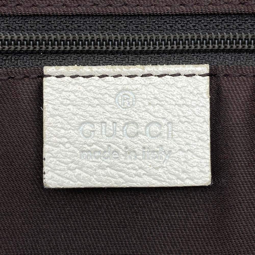 Gucci Princess 163805 Tote Bag, Sherry Line, Horizontal Shoulder Bag, GG Canvas, Brown/White