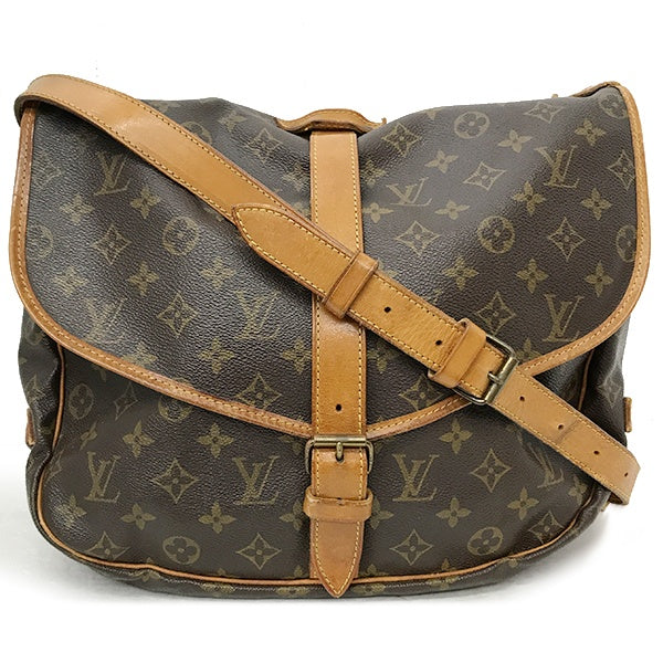 Louis Vuitton M42254 Saumur 35 (Discontinued) Men's and Women's Crossbody Shoulder Bag in Brown Monogram Canvas