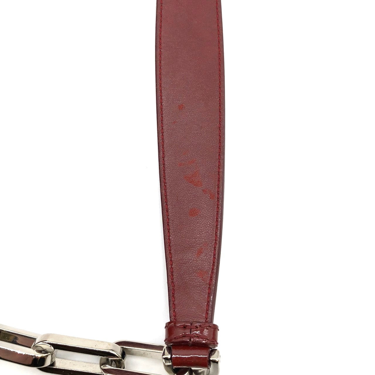 Dior Cannage Chain Shoulder Bag Handbag in Red Enamel/Leather