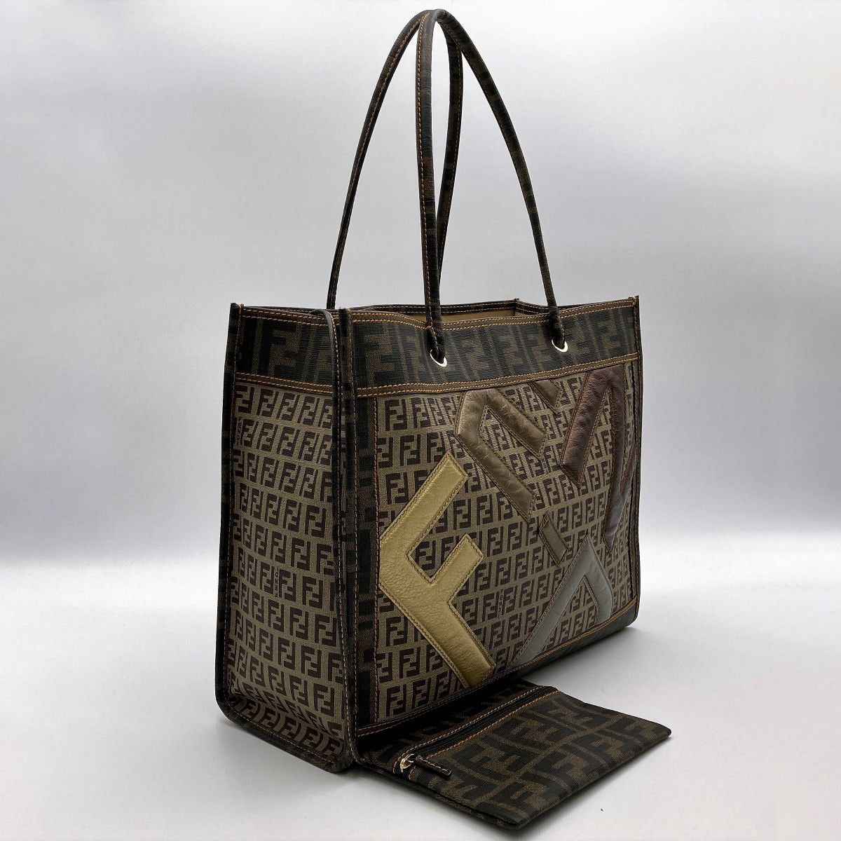 Fendi 2384/8B183 Tote Bag Zucca x Zucchino Brown Beige