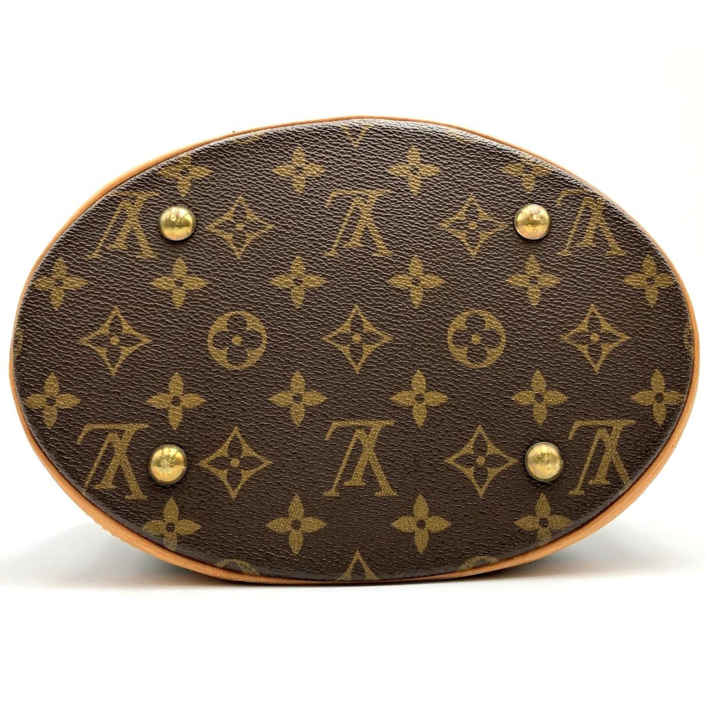 Louis Vuitton M42238 Bucket PM Tote Bag, Bucket-Shaped Bag, Monogram Canvas, Brown
