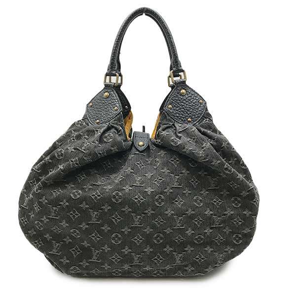 Louis Vuitton M95510/Monogram Denim XL Monogram Denim Shoulder Bag Black One-Shoulder Monogram Denim