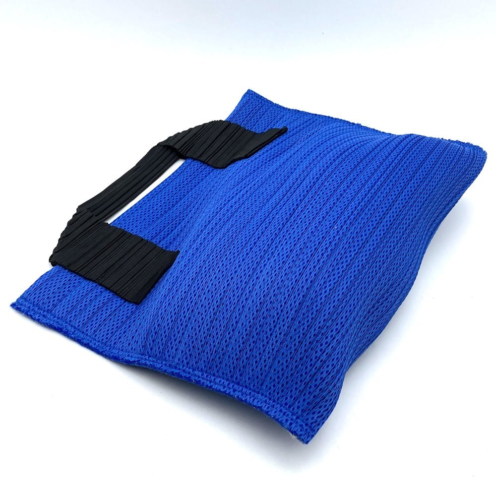 Issey Miyake Pleats Please handbag mini bag in blue and black polyester