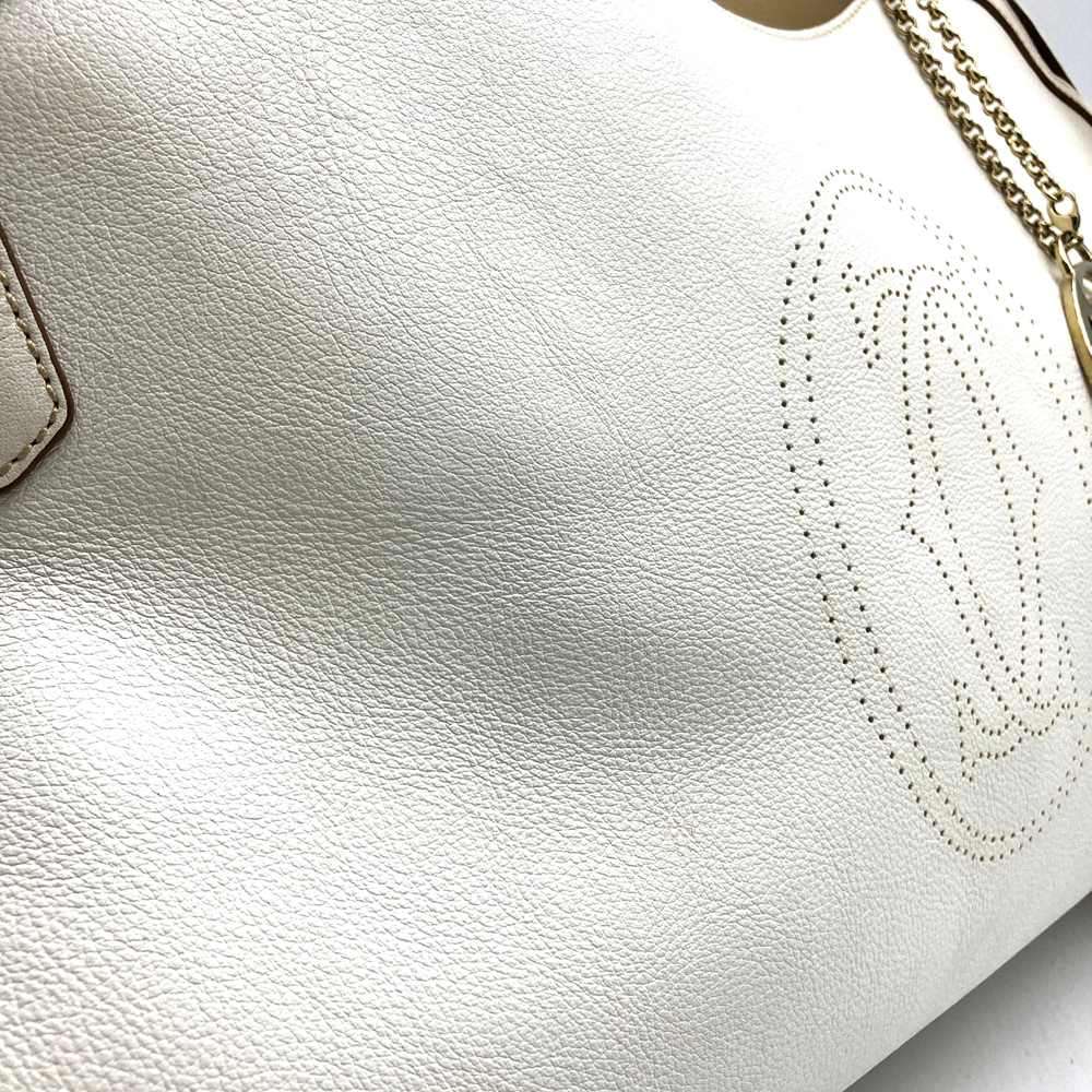 Cartier Marcello 2-way tote bag/shoulder bag in white leather