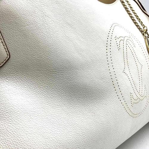 Cartier Marcello 2-way tote bag/shoulder bag in white leather