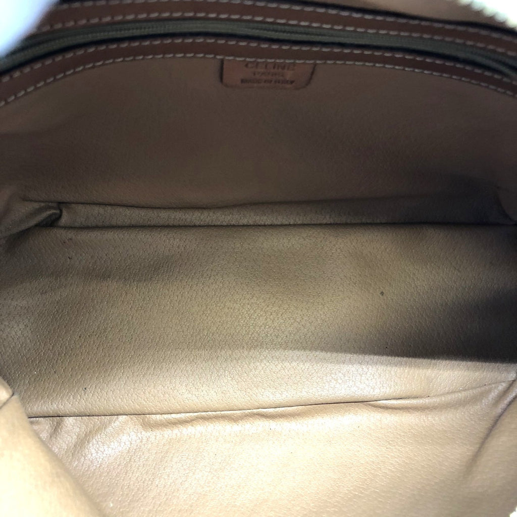 Celine MC96 Macadam Handbag in Brown PVC and Leather