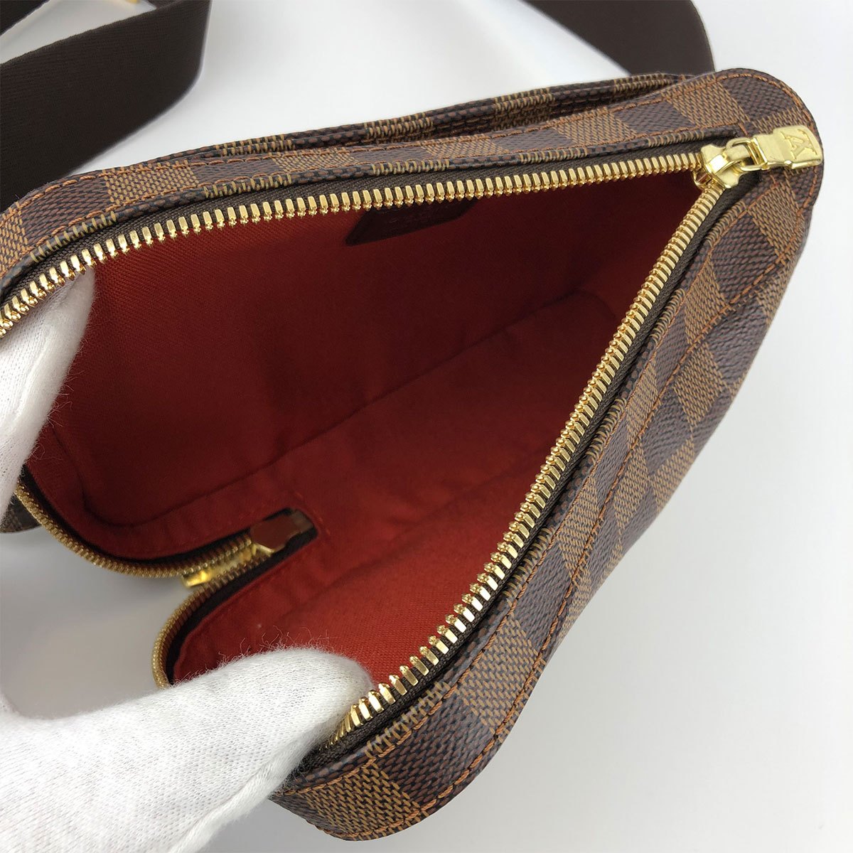 Louis Vuitton N51994 Geronimos Waist Bag, Damier Canvas/Nylon, Brown, Shoulder Bag, Gold Hardware, Unisex
