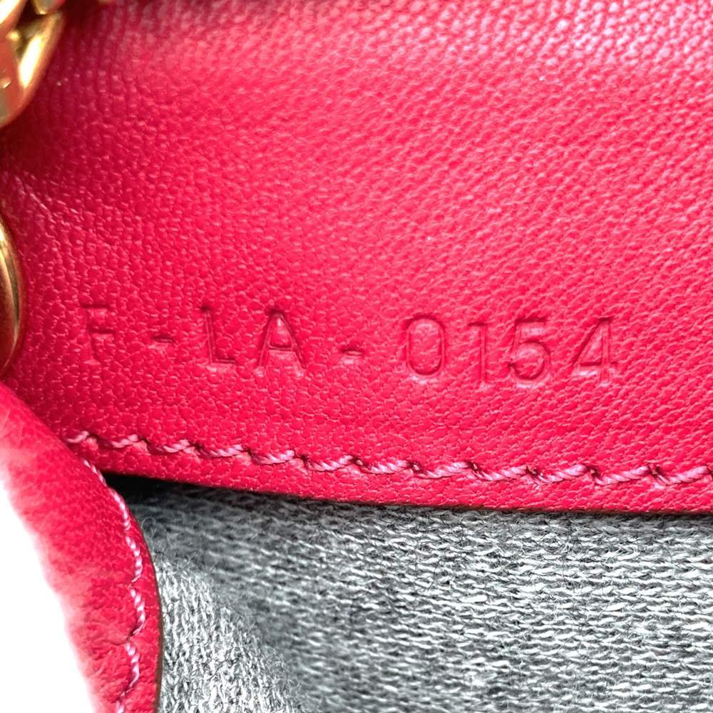 Celine Trio Shoulder Bag 0154, Crossbody, Dark Pink and Red Leather, High-End Brand