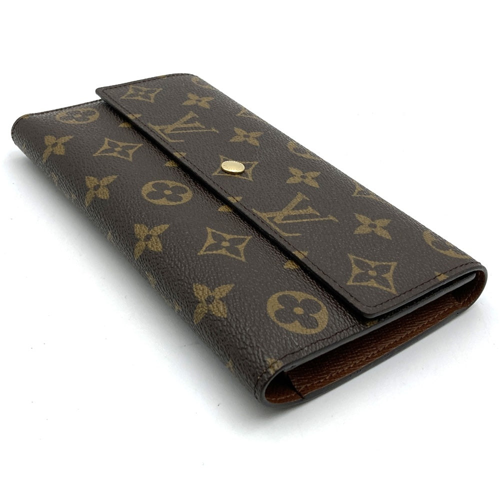 Louis Vuitton Portefeuille International M61217 Long Wallet in Monogram Canvas, Brown