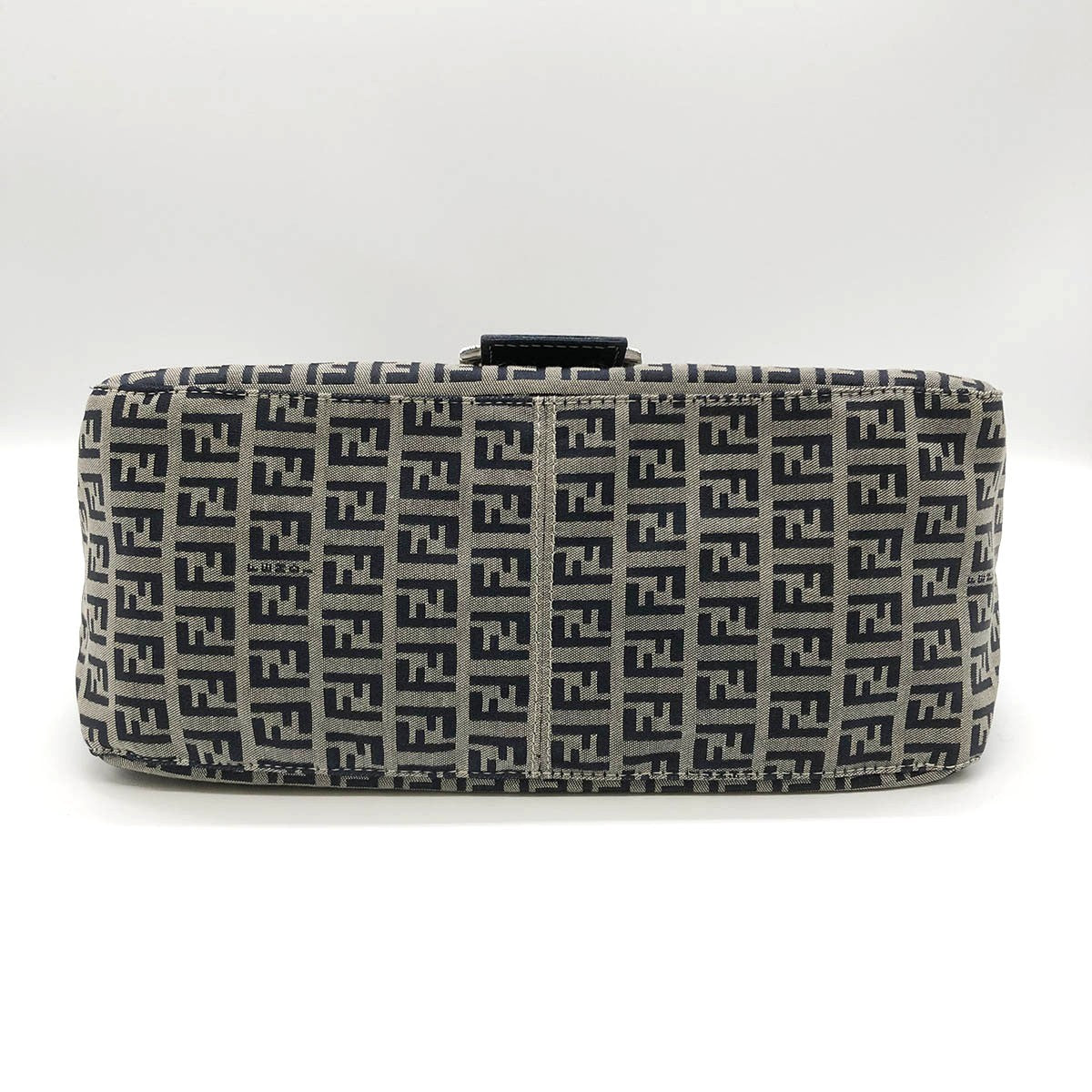 Fendi Zucchino Mamma Bucket Canvas Shoulder Bag in Navy