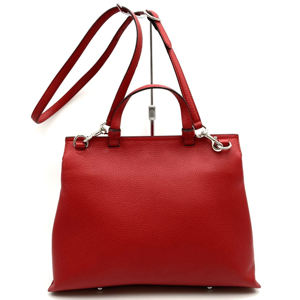 Gucci 392013 Handbag/Shoulder Bag 2-Way Bamboo Red Leather