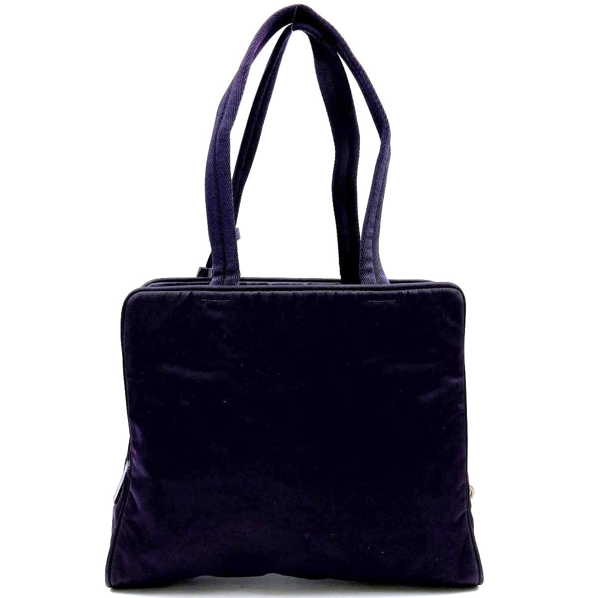 Prada tote bag shoulder bag purple dark purple nylon