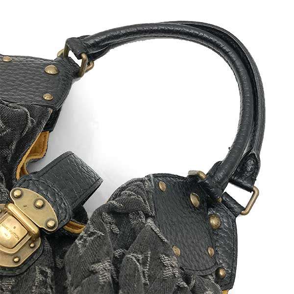 Louis Vuitton M95510/Monogram Denim XL Monogram Denim Shoulder Bag Black One-Shoulder Monogram Denim