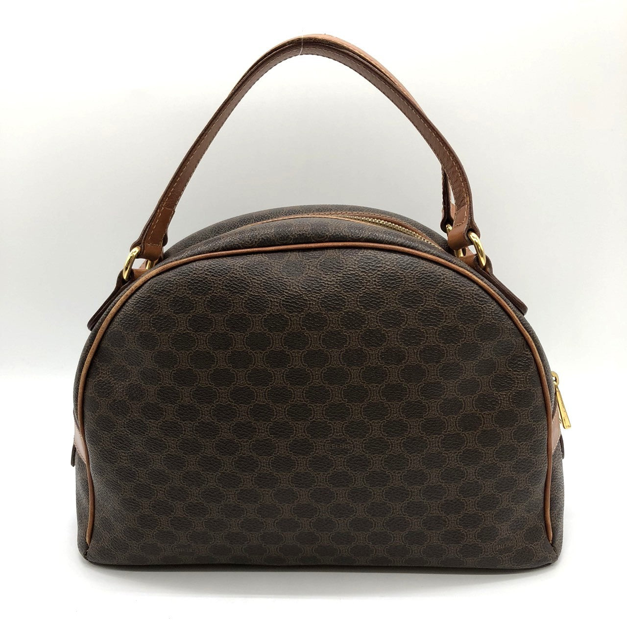 Celine MC96 Macadam Handbag in Brown PVC and Leather