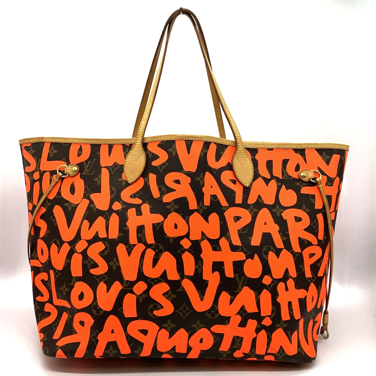 Louis Vuitton M93702 Neverfull GM Tote Bag Monogram Graffiti Orange