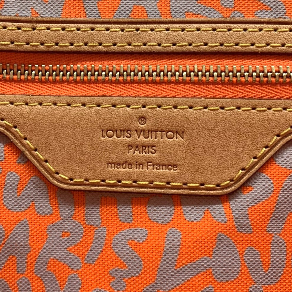 Louis Vuitton M93702 Neverfull GM Tote Bag Monogram Graffiti Orange