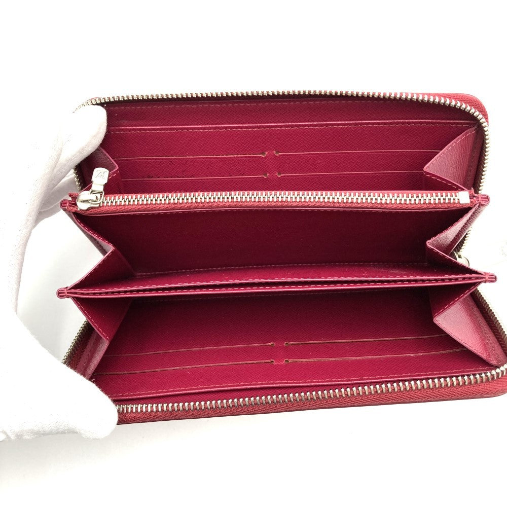 Louis Vuitton M60305 Zippy Wallet Long Wallet with Round Zipper, Fuchsia and Dark Pink Epi Leather