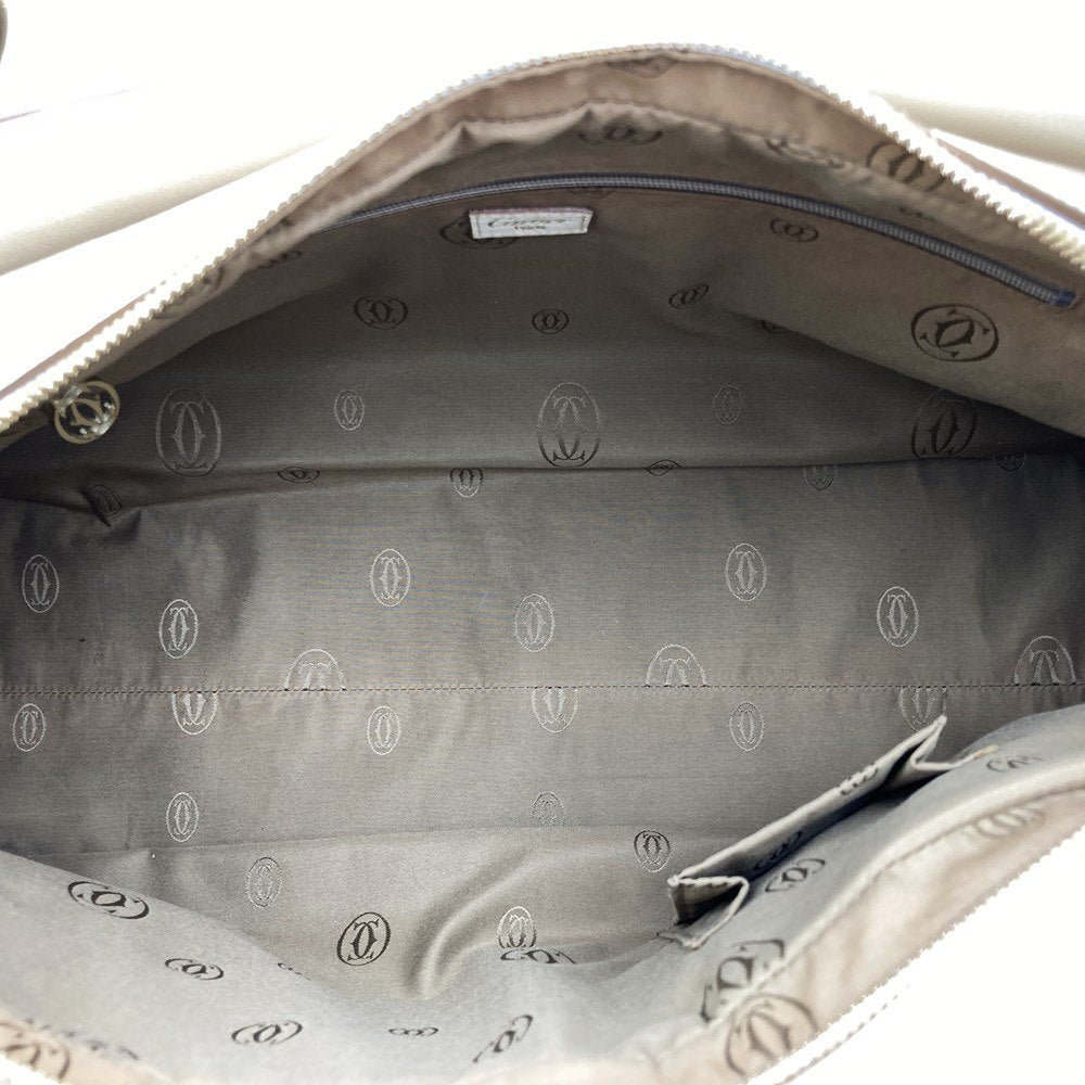 Cartier Marcello 2-way tote bag/shoulder bag in white leather