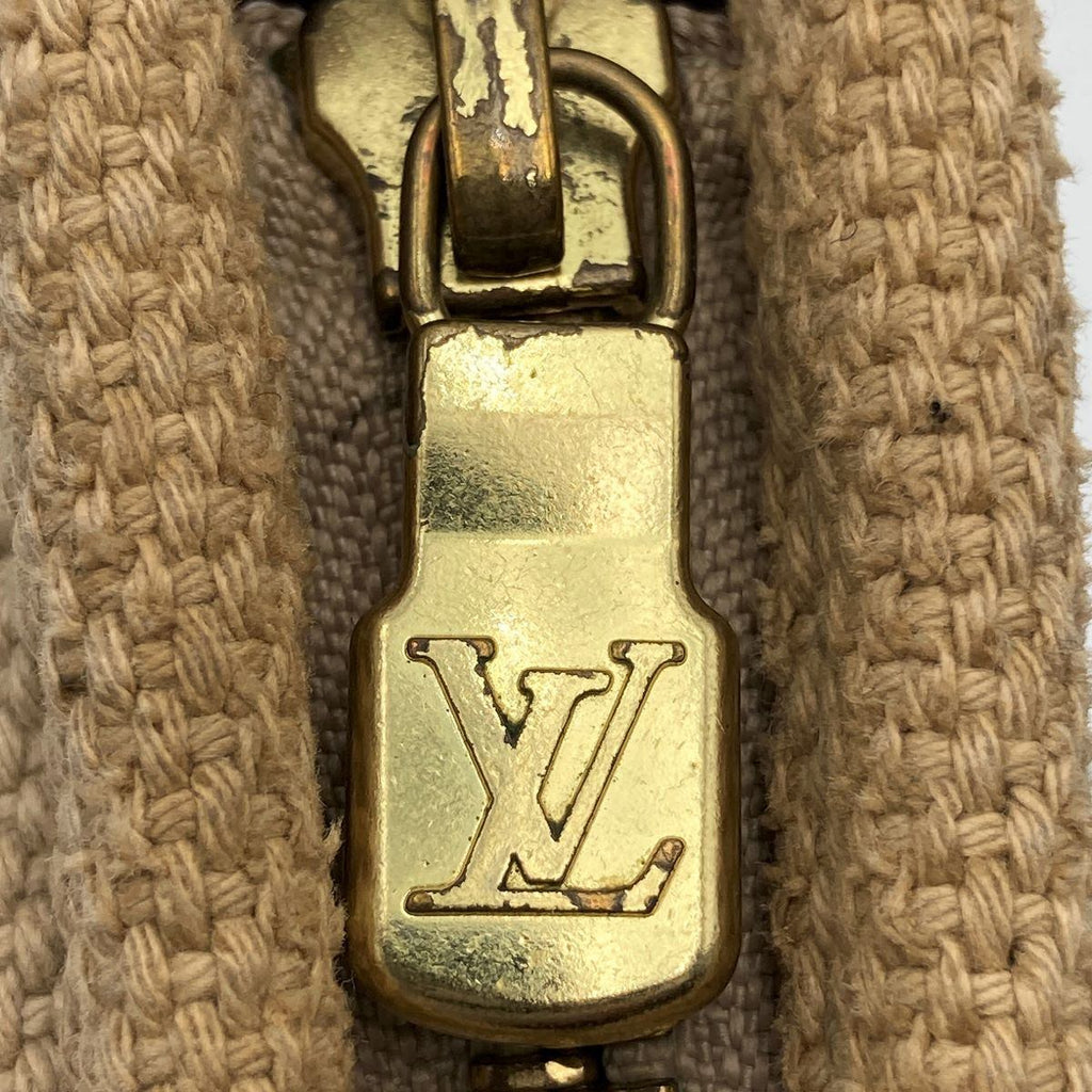 Louis Vuitton M40038 Antigua Cabas PM Handbag Canvas Beige x Red