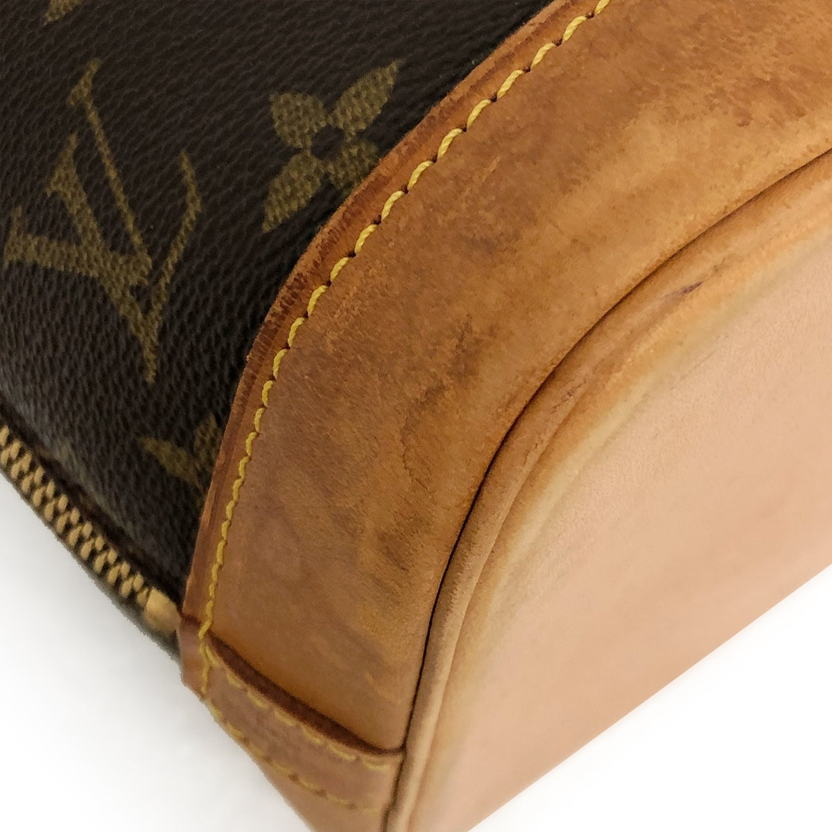 Louis Vuitton Alma (old) Monogram Handbag, Brown PVC/Leather, M51130