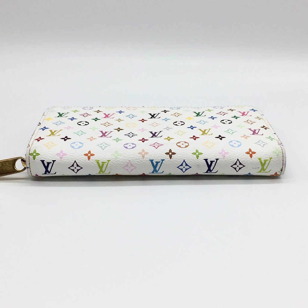 Louis Vuitton M60241 Zippy Wallet Rich Monogram Multicolor White
