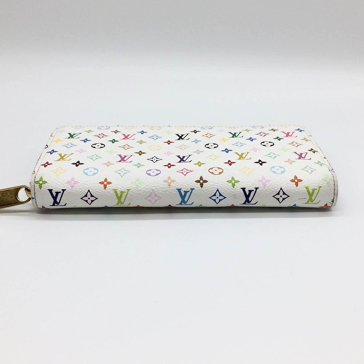 Louis Vuitton M60241 Zippy Wallet Rich Monogram Multicolor White