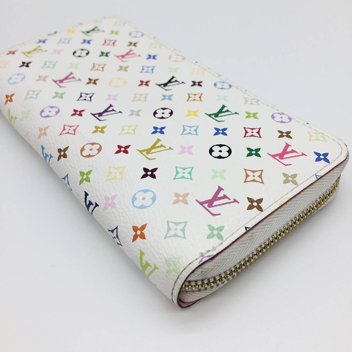Louis Vuitton M60241 Zippy Wallet Rich Monogram Multicolor White