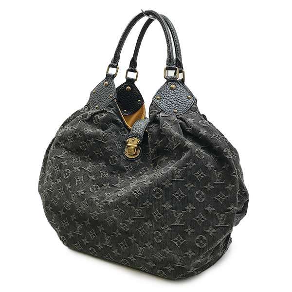 Louis Vuitton M95510/Monogram Denim XL Monogram Denim Shoulder Bag Black One-Shoulder Monogram Denim