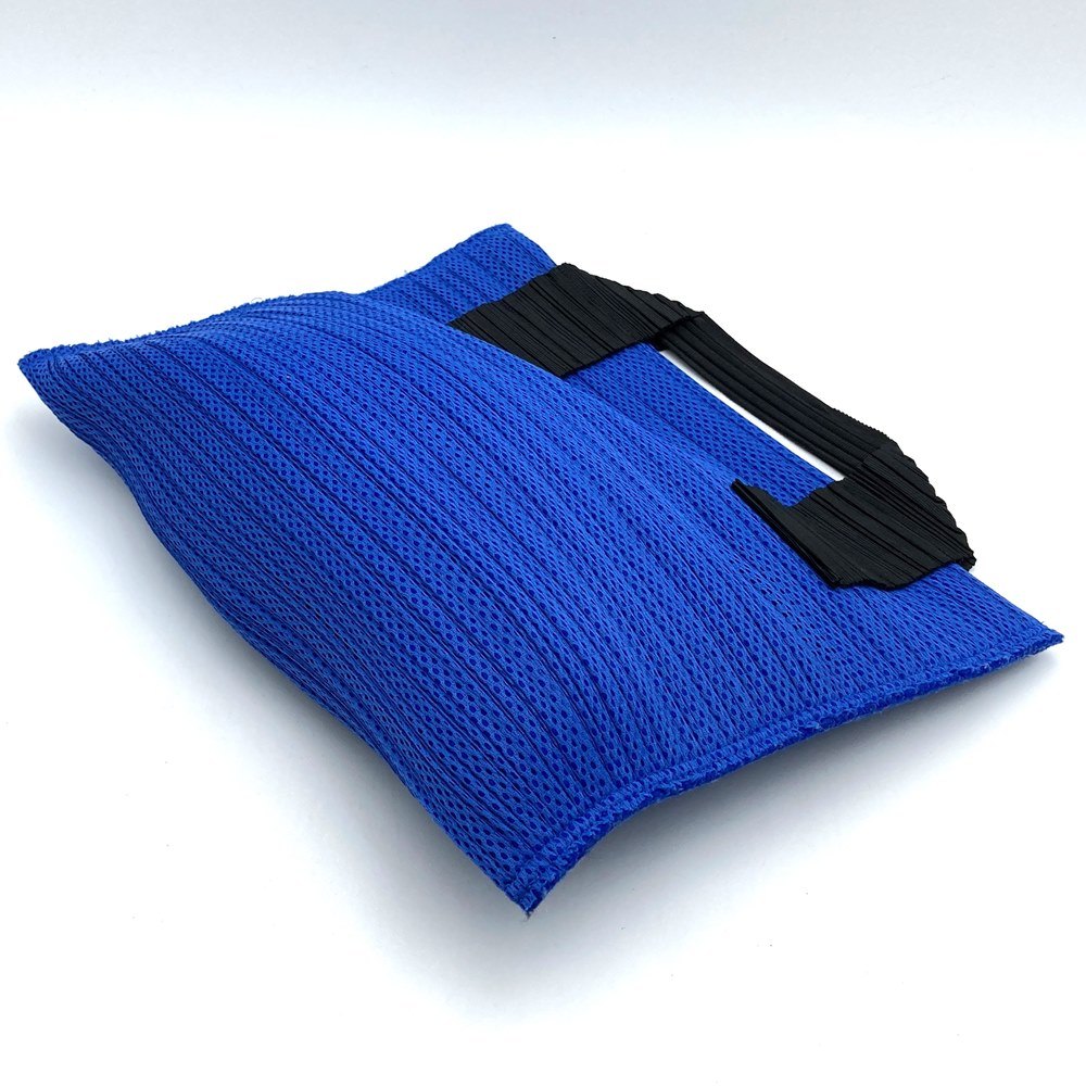 Issey Miyake Pleats Please handbag mini bag in blue and black polyester