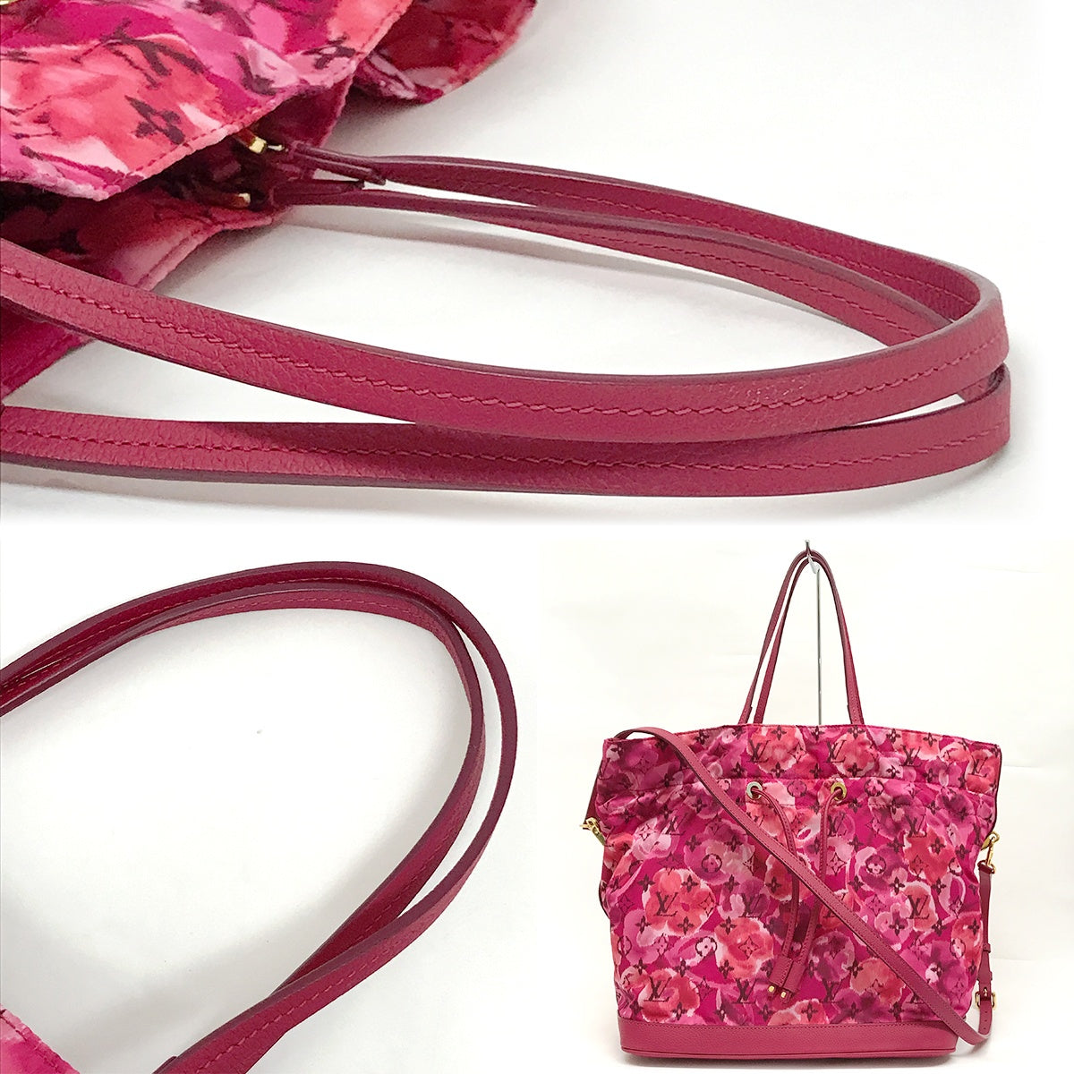 Louis Vuitton M94313 Noefull MM 2-Way Shoulder Bag, Tote Bag, Handbag, Ikat Nylon Canvas, Violet/Pink, Women's
