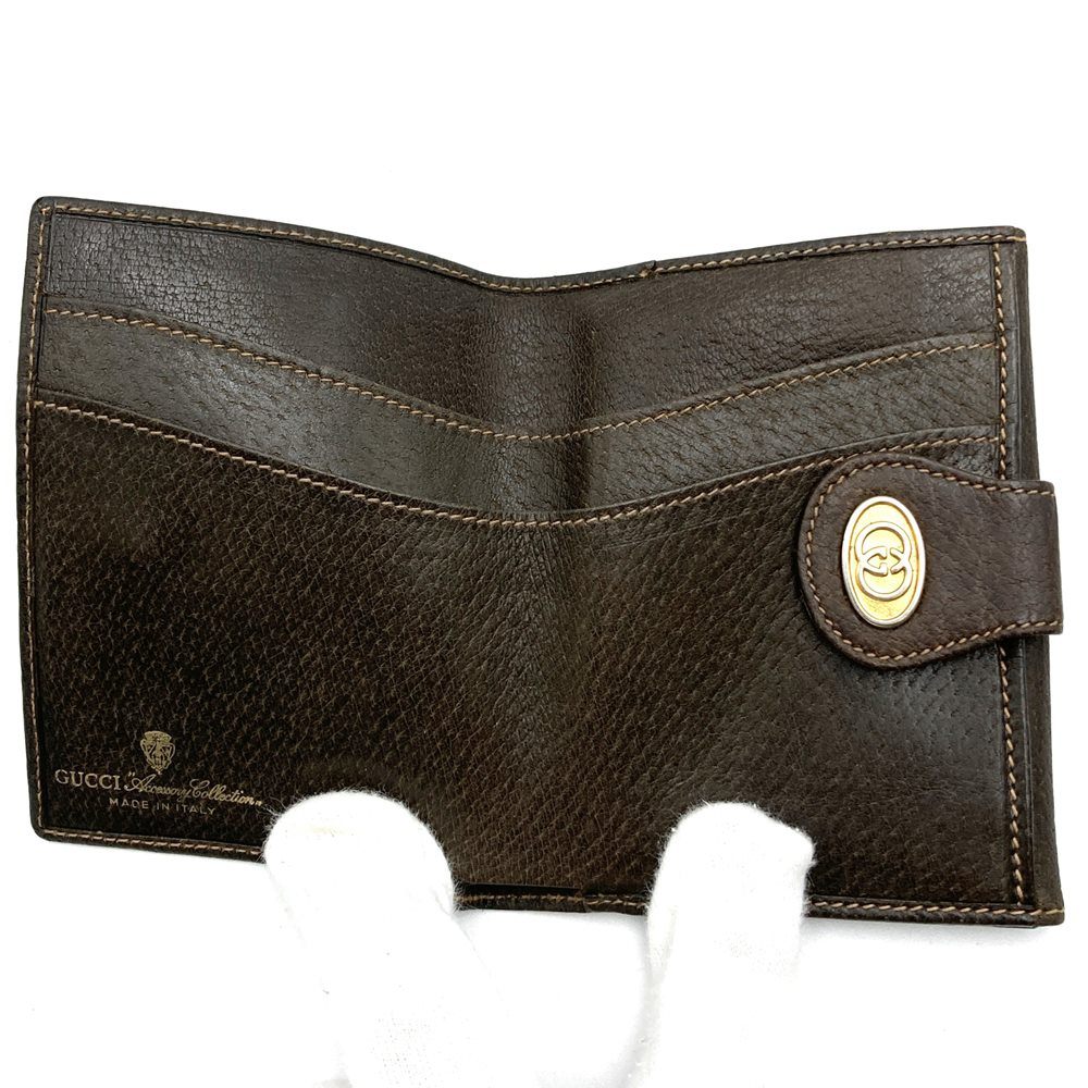 Vintage Gucci Sherry Line Bifold Wallet in Brown GG Supreme Canvas/Leather