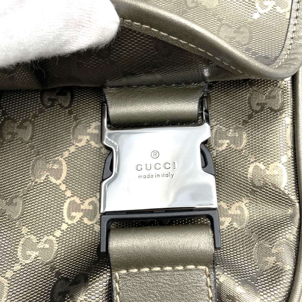 Gucci 201732 GG Imprime Shoulder Bag, Crossbody, Brown Metallic PVC
