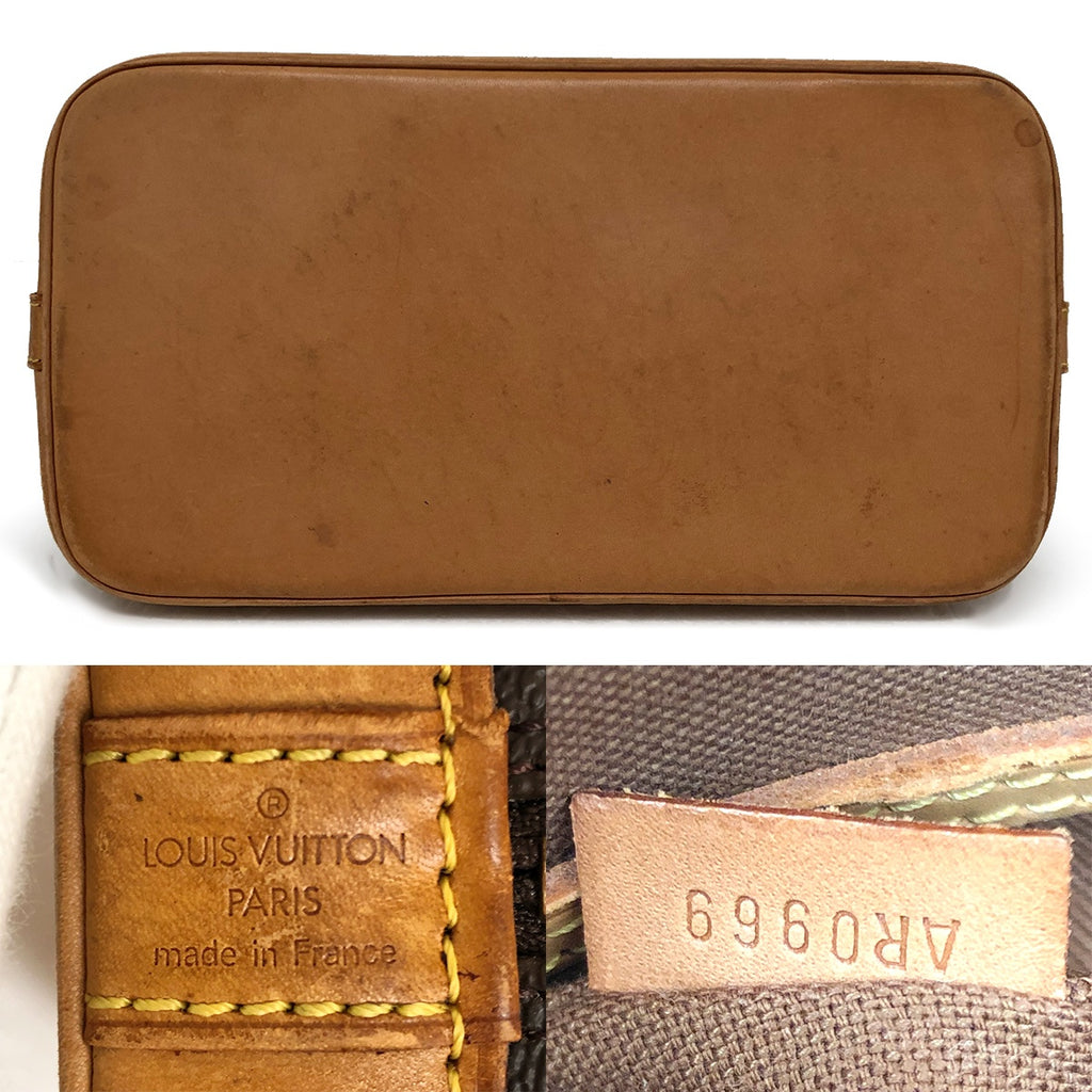 Louis Vuitton Alma (old) Monogram Handbag, Brown PVC/Leather, M51130