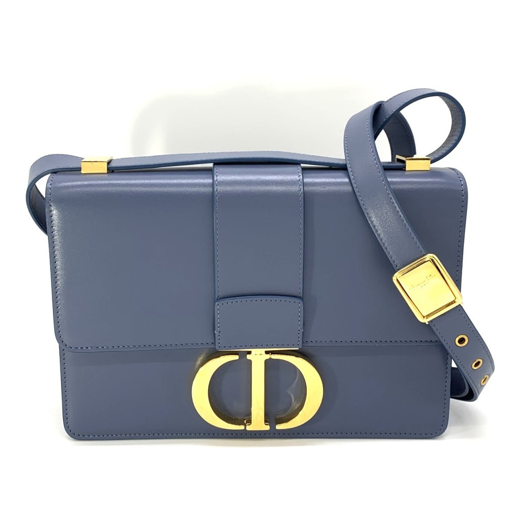 Christian Dior 30 Montaigne Crossbody Shoulder Bag in Blue Leather