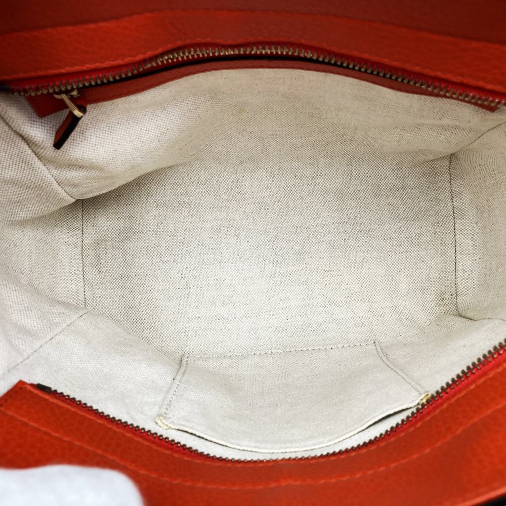 Gucci 368827 Swing Small Handbag/Shoulder Bag 2-Way Orange Leather