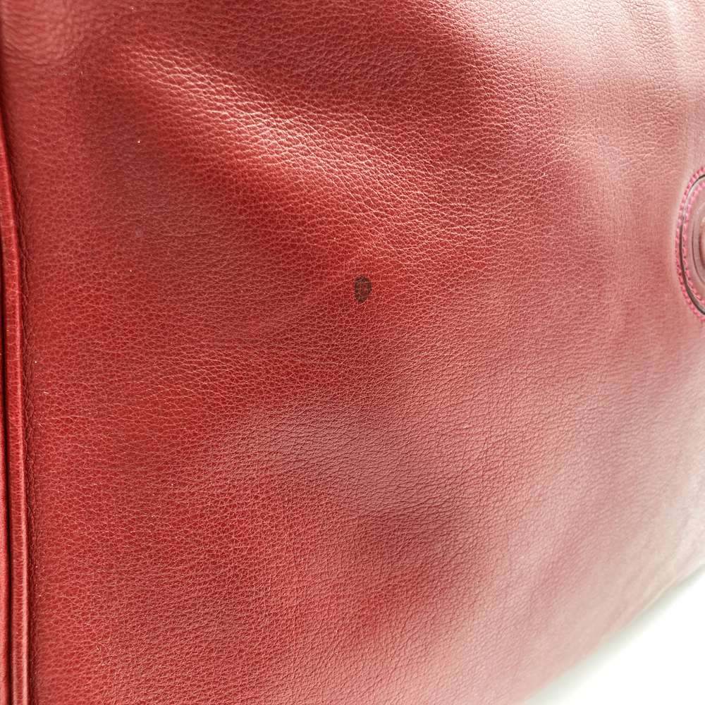Old Gucci 004 110 0259 Clutch Bag Leather Wine Red