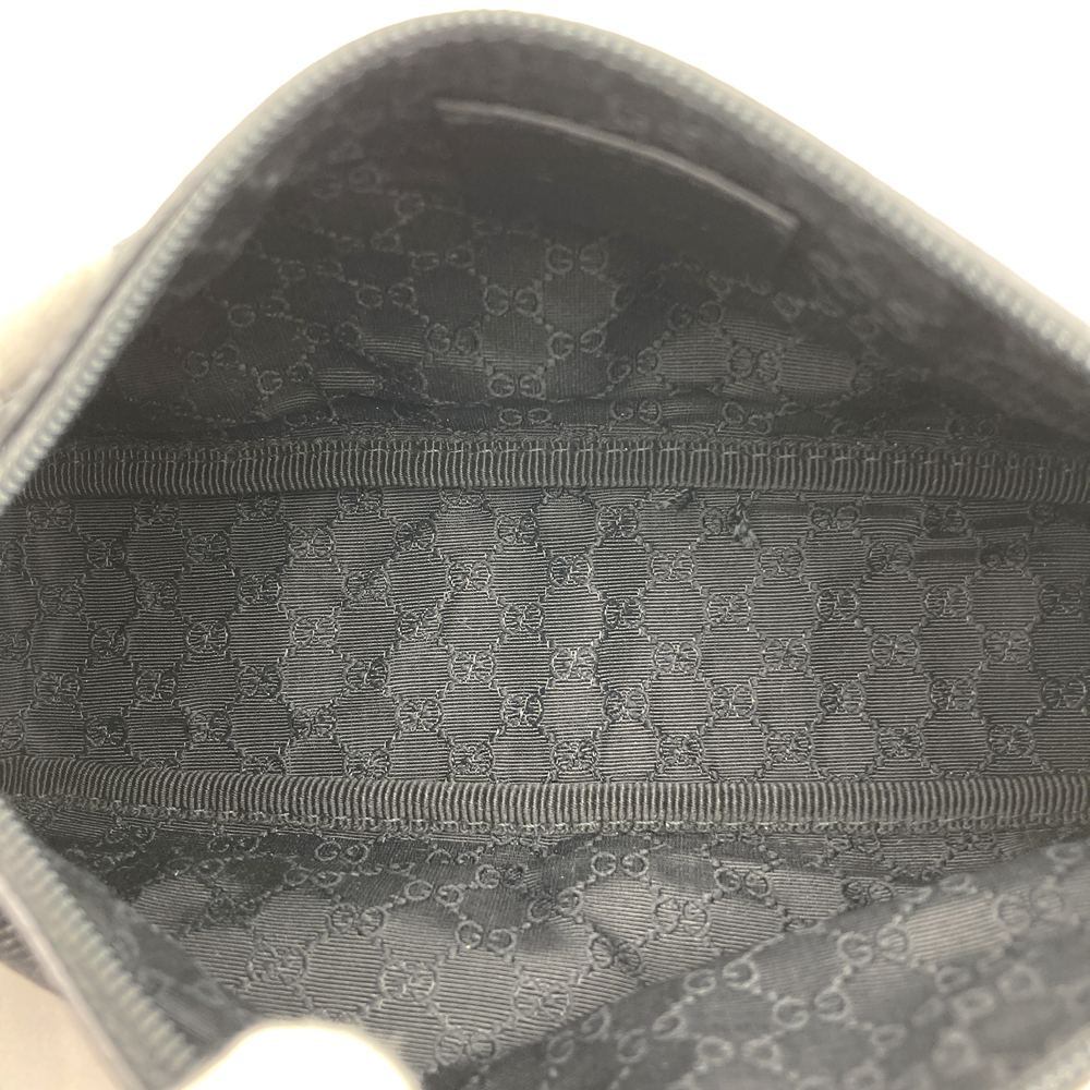 Gucci 92820 Pouch Handbag Black Canvas Sherry Line Brand Name
