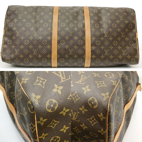 Pre-owned Louis Vuitton M41412 Keepall Bandouliere 60 Boston Bag in Brown Monogram Canvas.