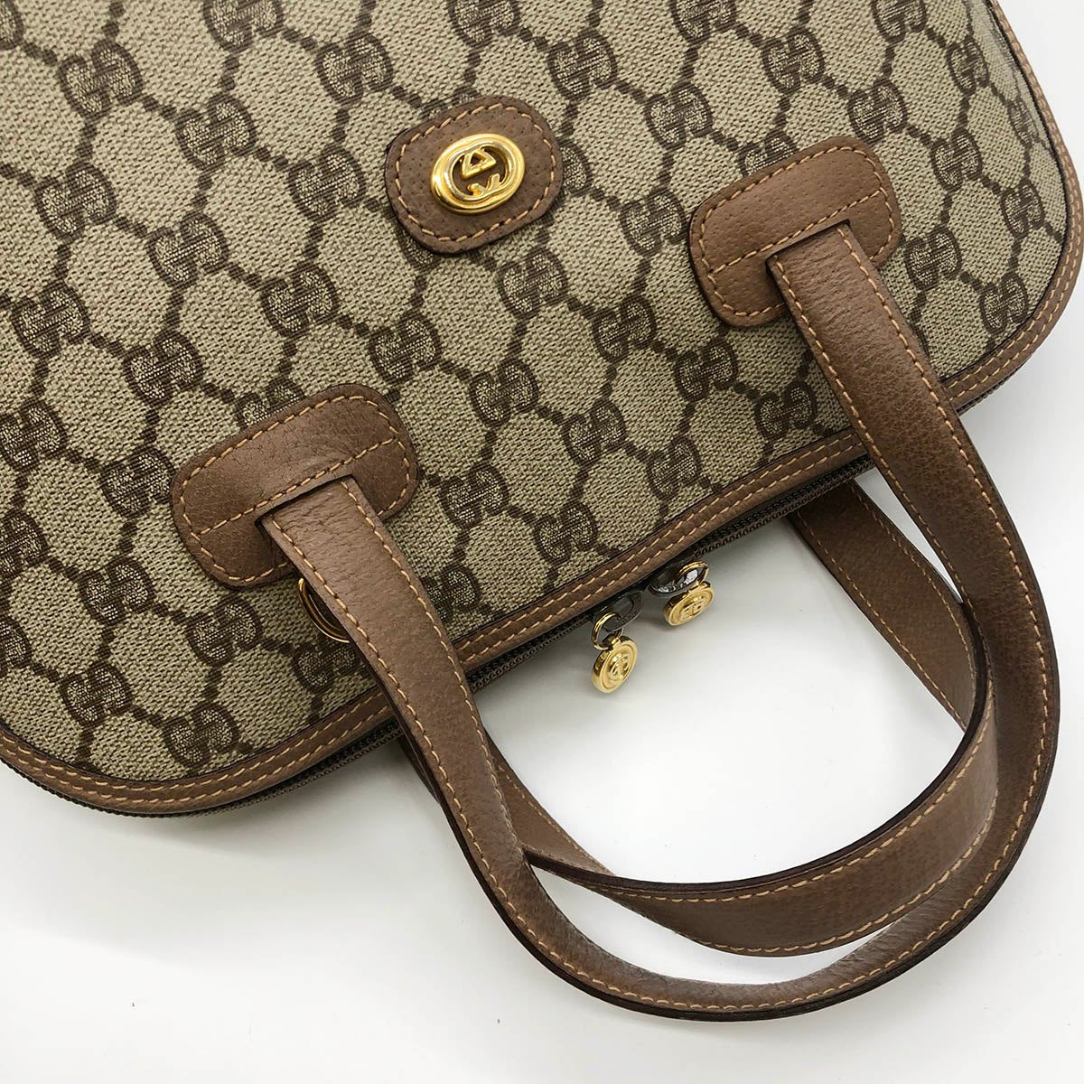 Gucci 000 40 2-way handbag/shoulder bag in GG Supreme beige and brown