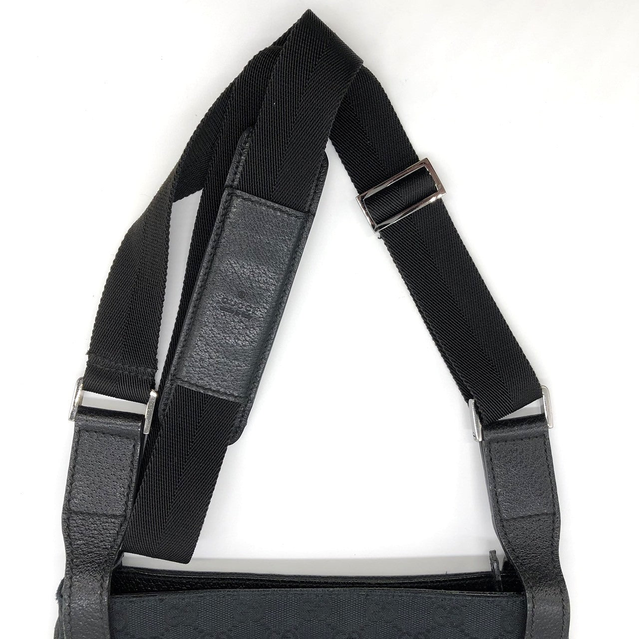 Gucci 122793 Shoulder Bag in Black GG Canvas