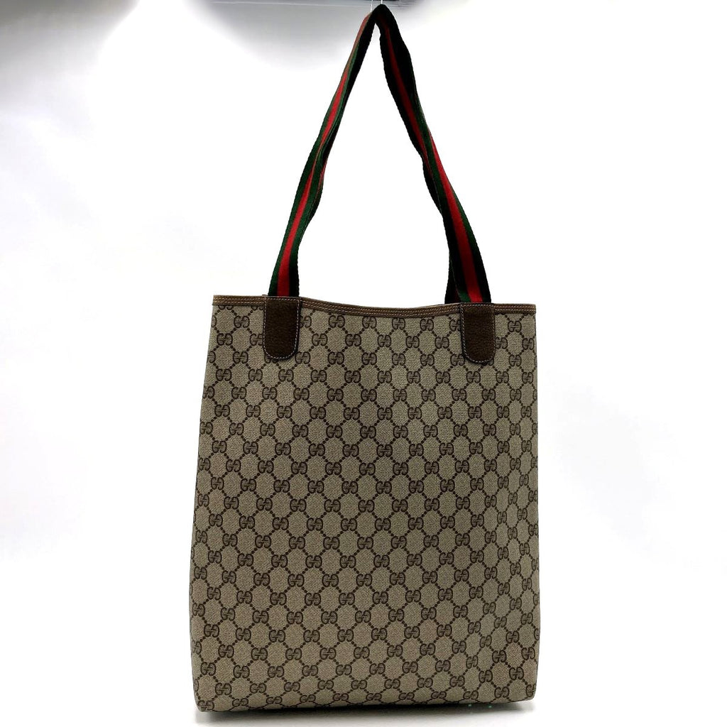 Gucci Old Gucci 39 02 003 Sherry Line Tote Bag GG Supreme Brown