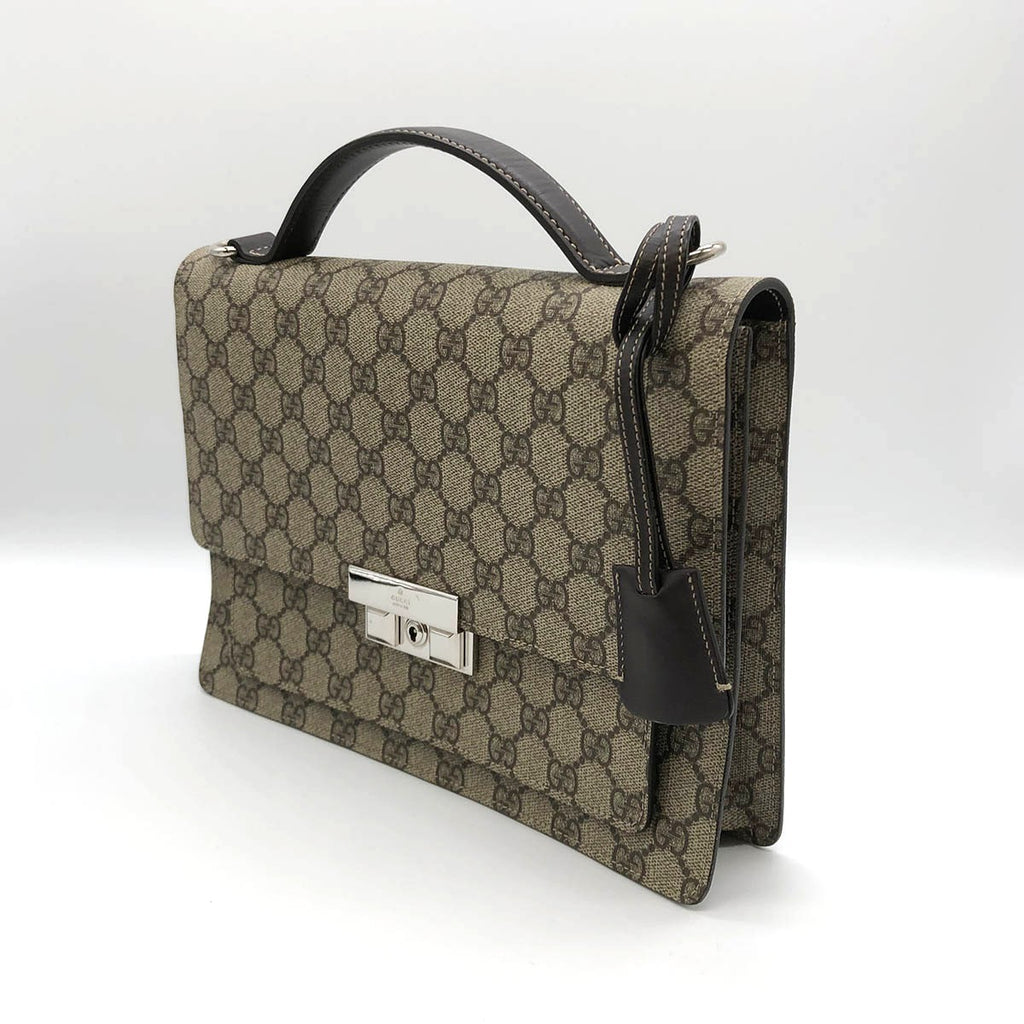Gucci 223650 Clutch Bag/Handbag GG Supreme Beige