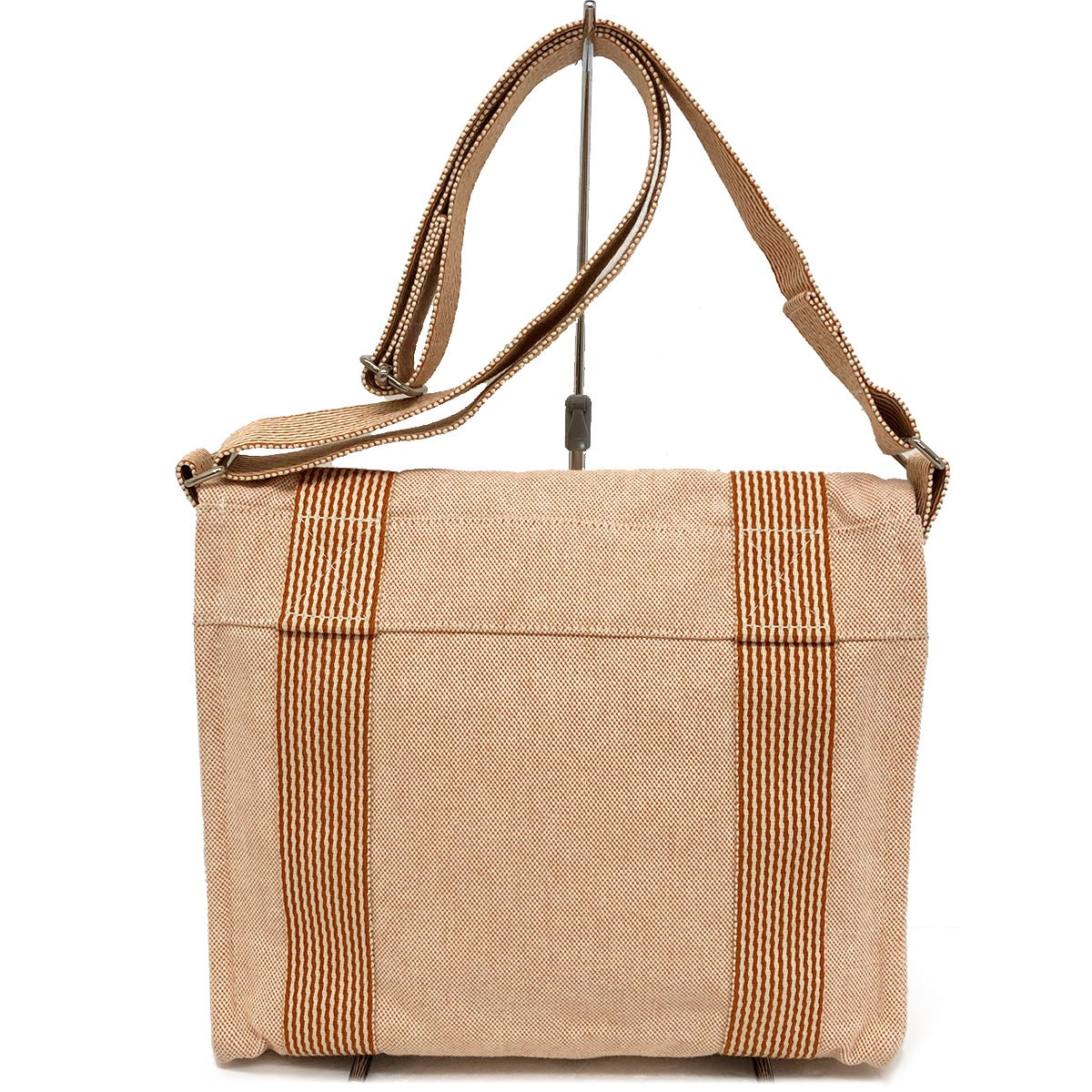 Hermès New Fouleaux Bassus PM Shoulder Bag, Crossbody Canvas, Orange, Perfect for Commuting to School or Work