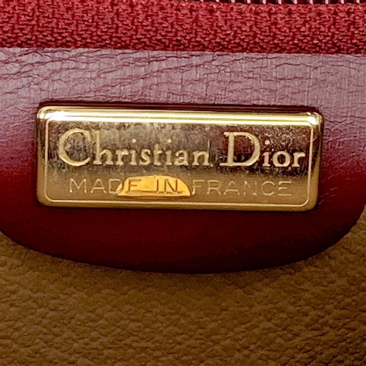 Dior clutch bag/second bag, all-over print, PVC, red