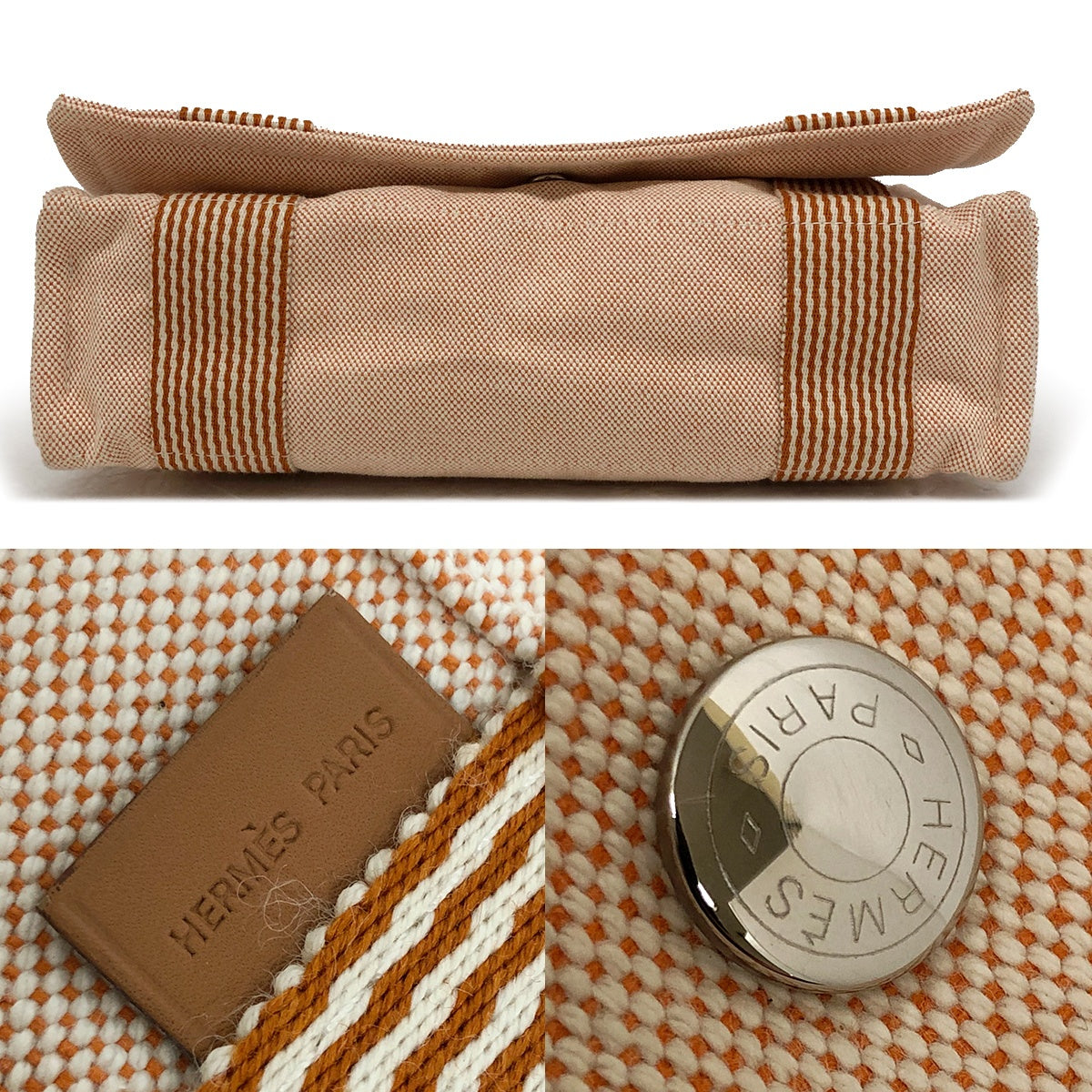 Hermès New Fouleaux Bassus PM Shoulder Bag, Crossbody Canvas, Orange, Perfect for Commuting to School or Work