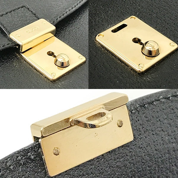 Gucci Second Bag, Business Bag, Clutch Bag, Leather, Black, 018/122
