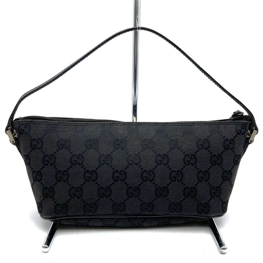 Gucci 039 1103 Handbag Accessory Pouch Black GG Canvas Brand High-End Brand