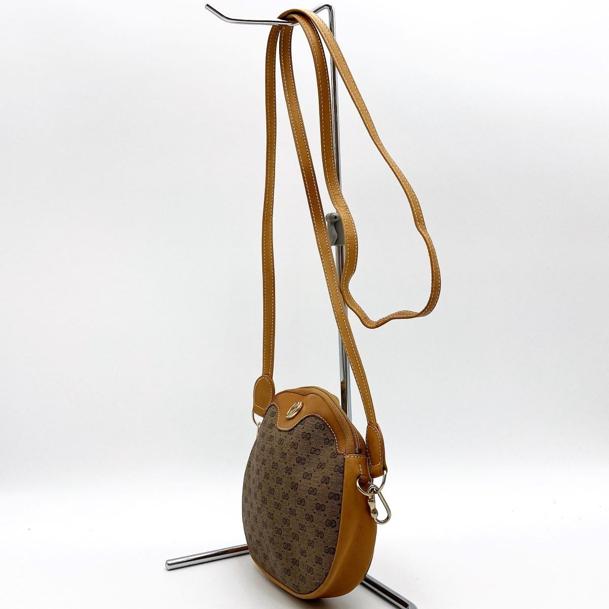 Gucci 007-400 Shoulder Bag, Micro GG PVC, Beige, Old Gucci