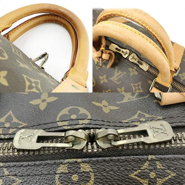 Louis Vuitton M41426/Keepall 50 Boston Bag in Monogram Canvas/Leather Ebene/Brown, Unisex
