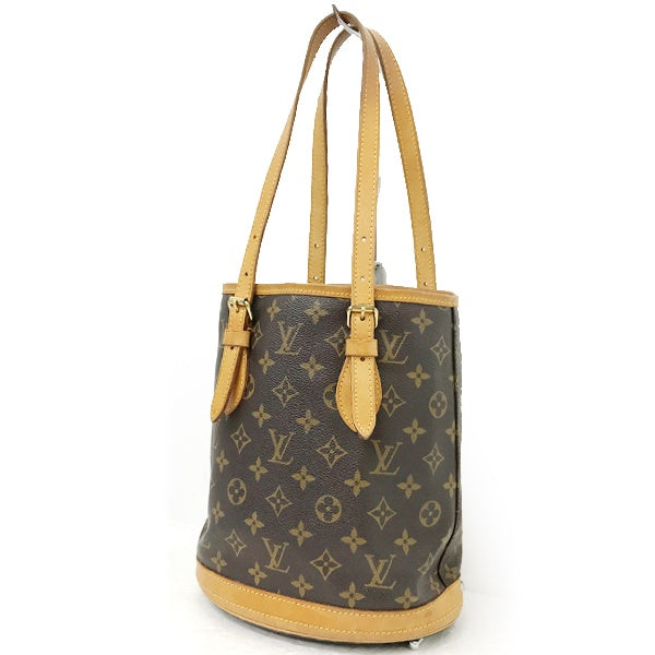 Louis Vuitton Bucket PM/M42238 Monogram Tote Bag/Shoulder Bag, Non-sticky